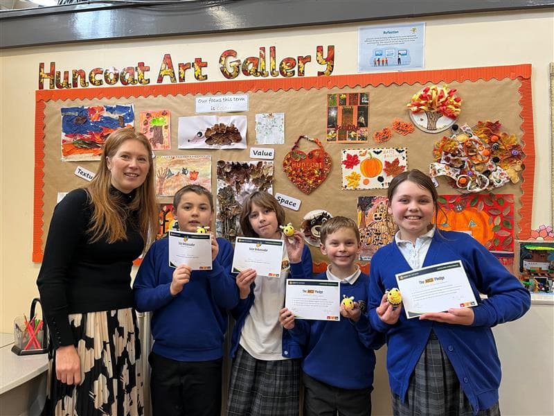 Huncoat primary with our Solar for Schools bee